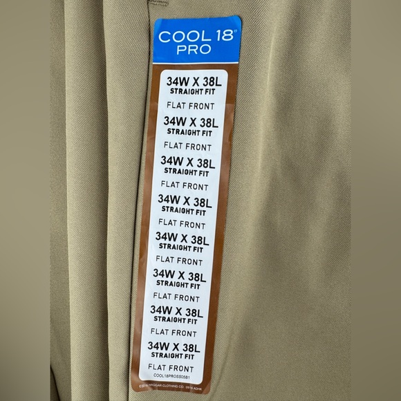 NWT Hagger Men's Shirt Gripper Tan Dress Pants - Picture 6 of 10